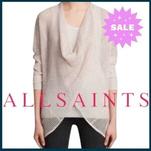 🌞All Saints Itat Levita Shrug Cardigan Twist Front Sweater (XS/S)